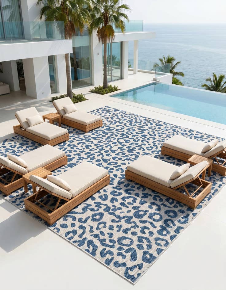 Detail image of 13' x 13' Easy-Clean Safari Indoor / Outdoor Square Rug