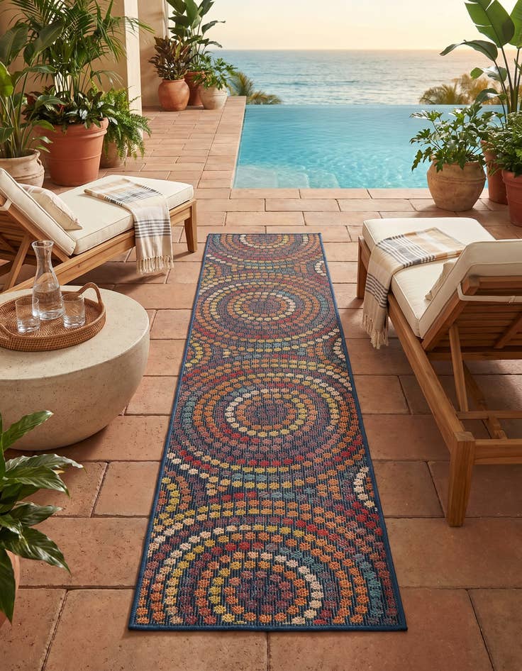 Detail image of 2' x 8' Easy-Clean Baja Indoor / Outdoor Runner Rug