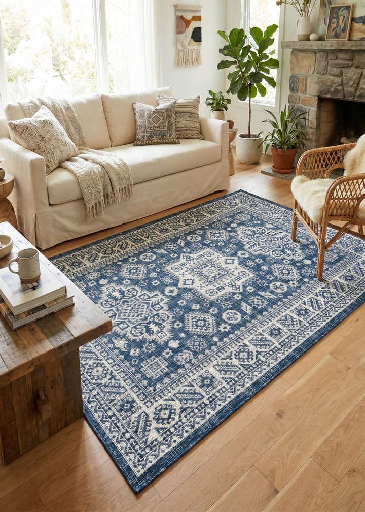 4' x 6' Easy-Clean Aztec Indoor / Outdoor Rug