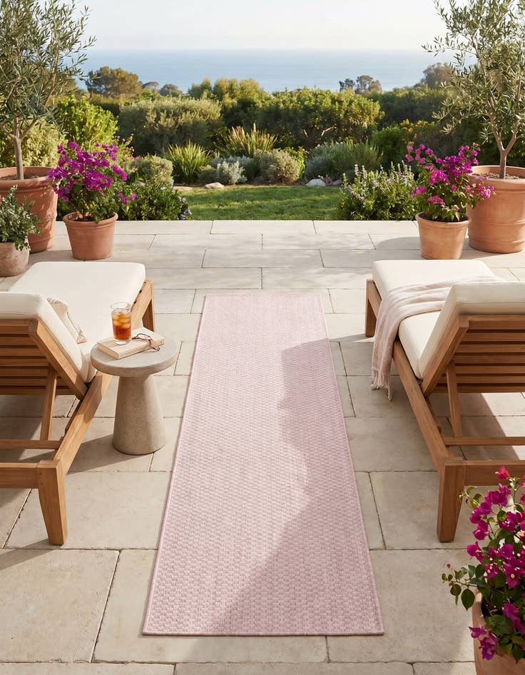 Detail image of 2' x 8' Easy-Clean Solid Indoor / Outdoor Runner Rug