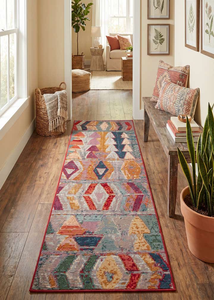 2' x 6' Easy-Clean Modern Indoor / Outdoor Runner Rug