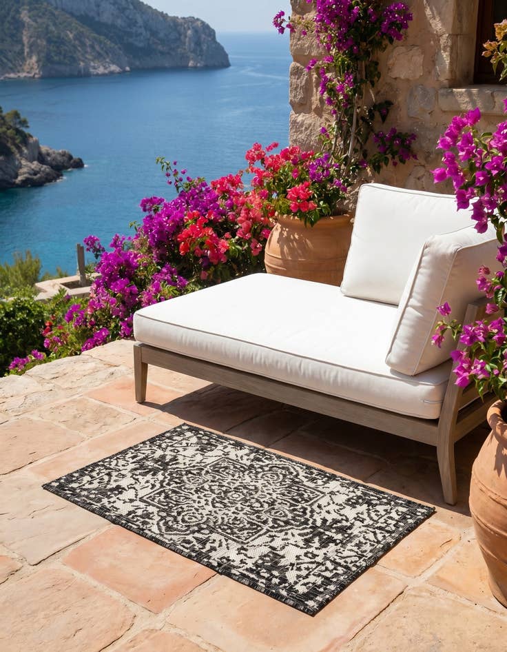 Detail image of 2' x 3' Easy-Clean Jill Zarin Dubai Indoor / Outdoor Rug