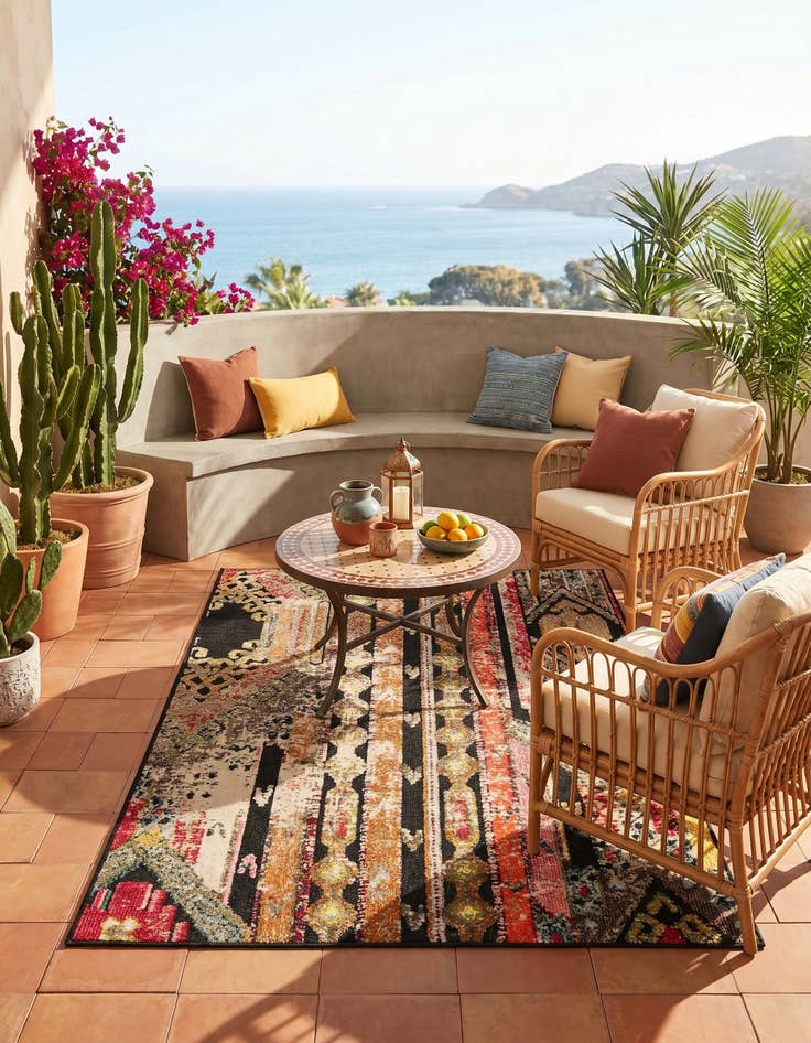 Detail image of 4' x 6' Easy-Clean Casablanca Indoor / Outdoor Rug