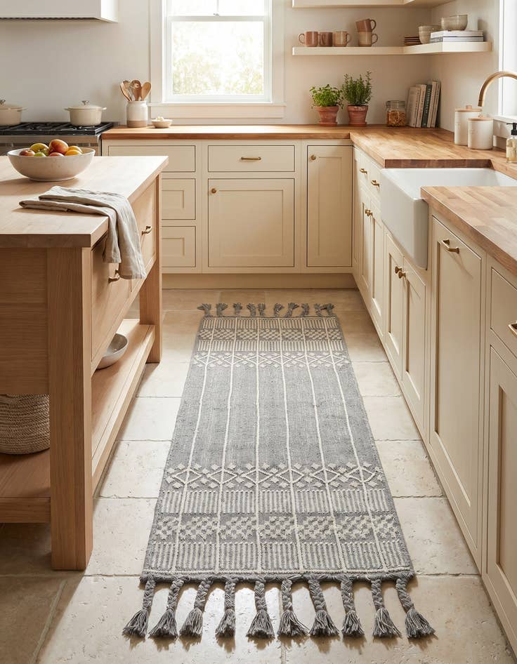 Detail image of 2' 2 x 5' 1 Easy-Clean Eco Bohemian Indoor / Outdoor Runner Rug