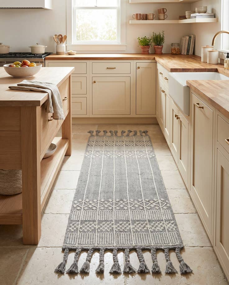 Detail image of 2' 2 x 5' 1 Easy-Clean Eco Bohemian Indoor / Outdoor Runner Rug