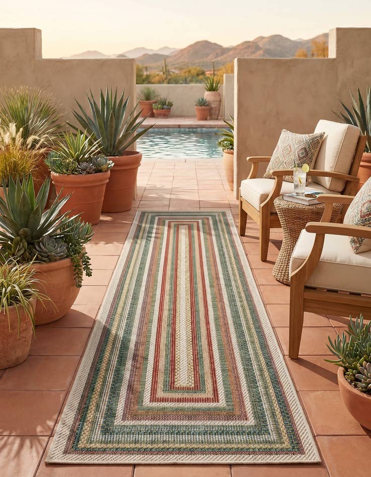 Detail image of 2' 7 x 13' Easy-Clean Baja Indoor / Outdoor Runner Rug