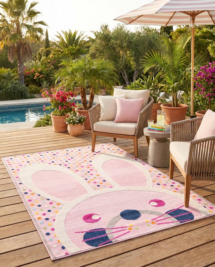 Detail image of 5' 3 x 7' 7 Easy-Clean Indoor / Outdoor Rug