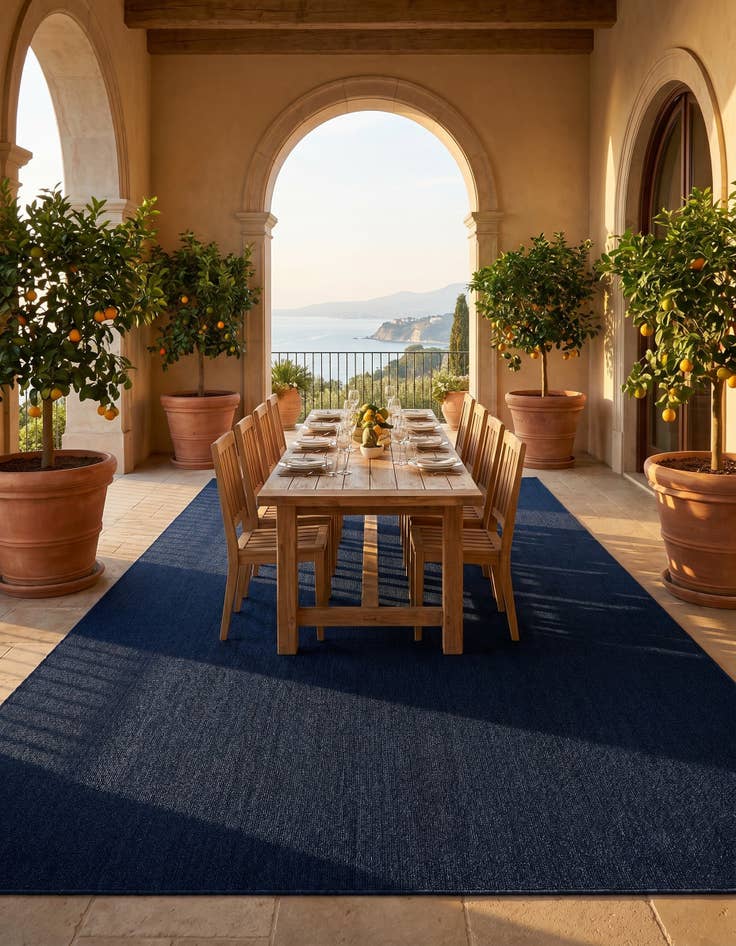 Detail image of 10' x 14' 1 Easy-Clean Solid Indoor / Outdoor Rug