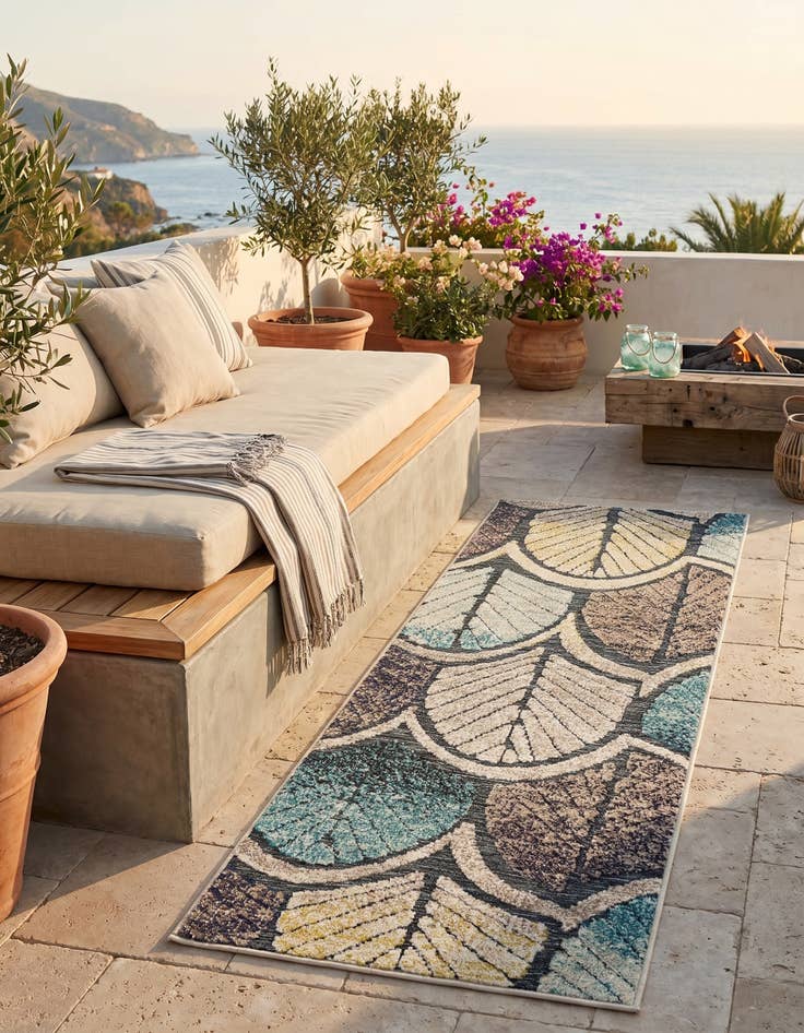 Detail image of 2' x 5' Easy-Clean Casablanca Indoor / Outdoor Runner Rug