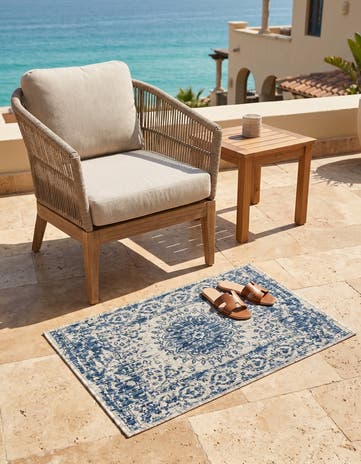 2' x 3' Easy-Clean Traditional Indoor / Outdoor Rug