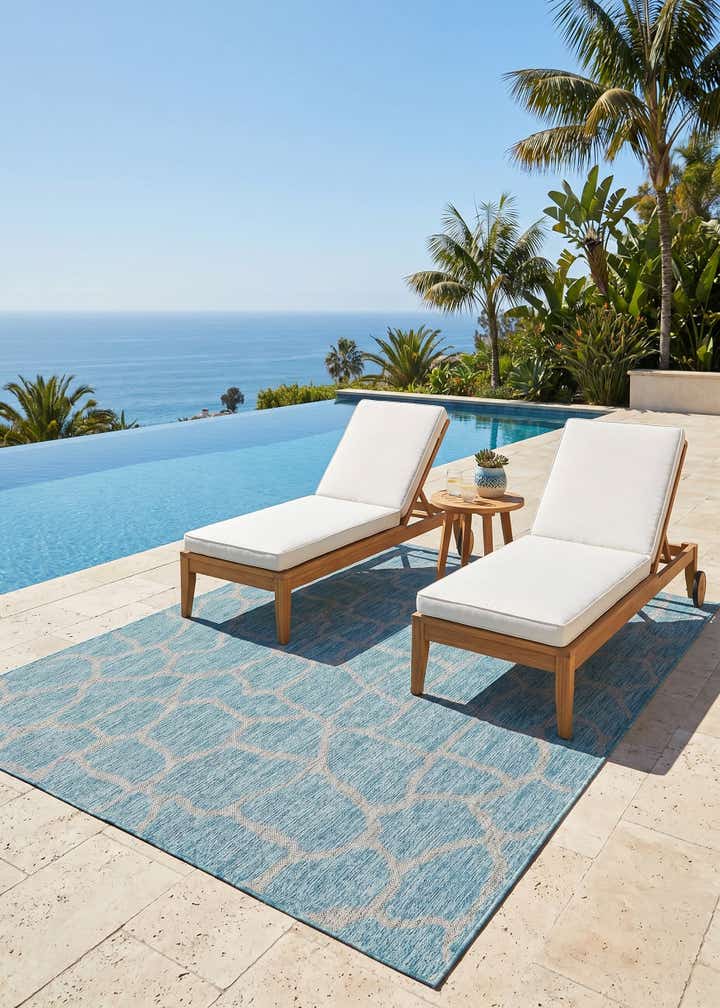 5' 3 x 8' Easy-Clean Safari Indoor / Outdoor Rug