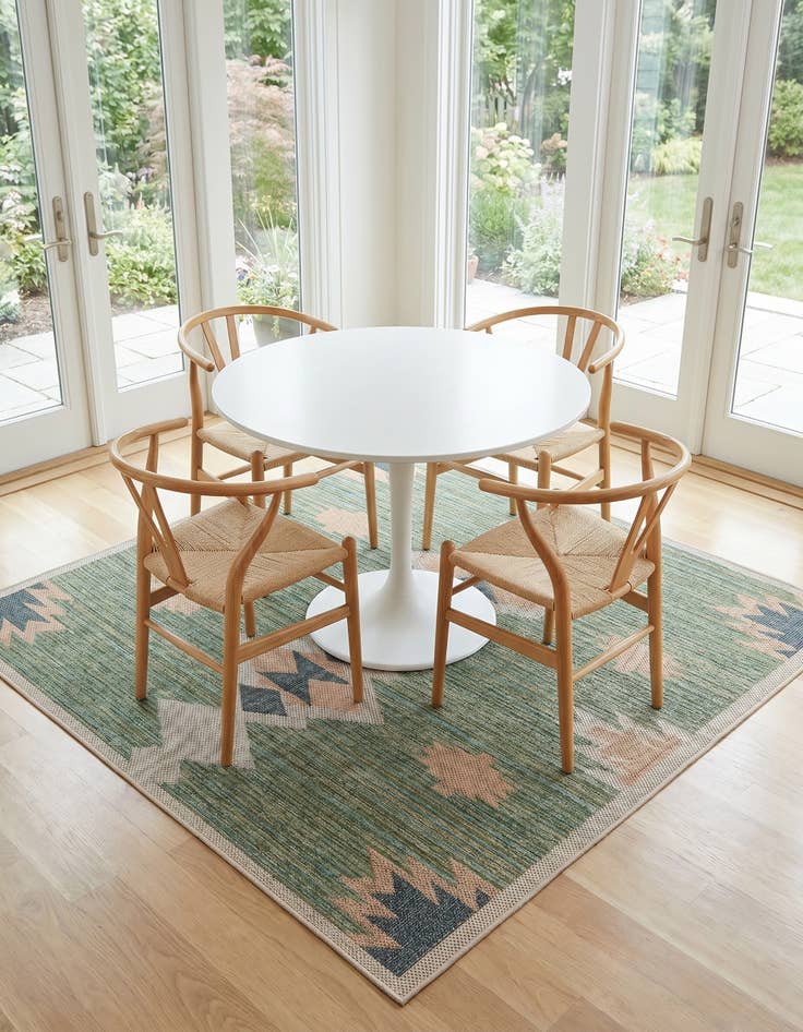 Detail image of 6' x 6' Easy-Clean Baja Indoor / Outdoor Square Rug