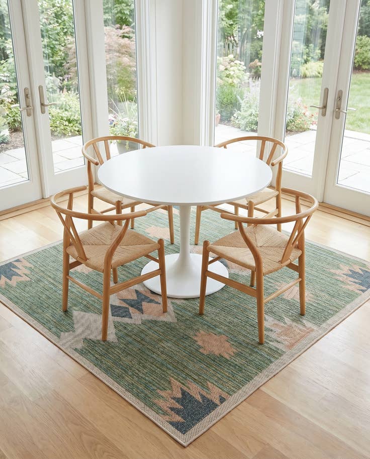 Detail image of 6' x 6' Easy-Clean Baja Indoor / Outdoor Square Rug
