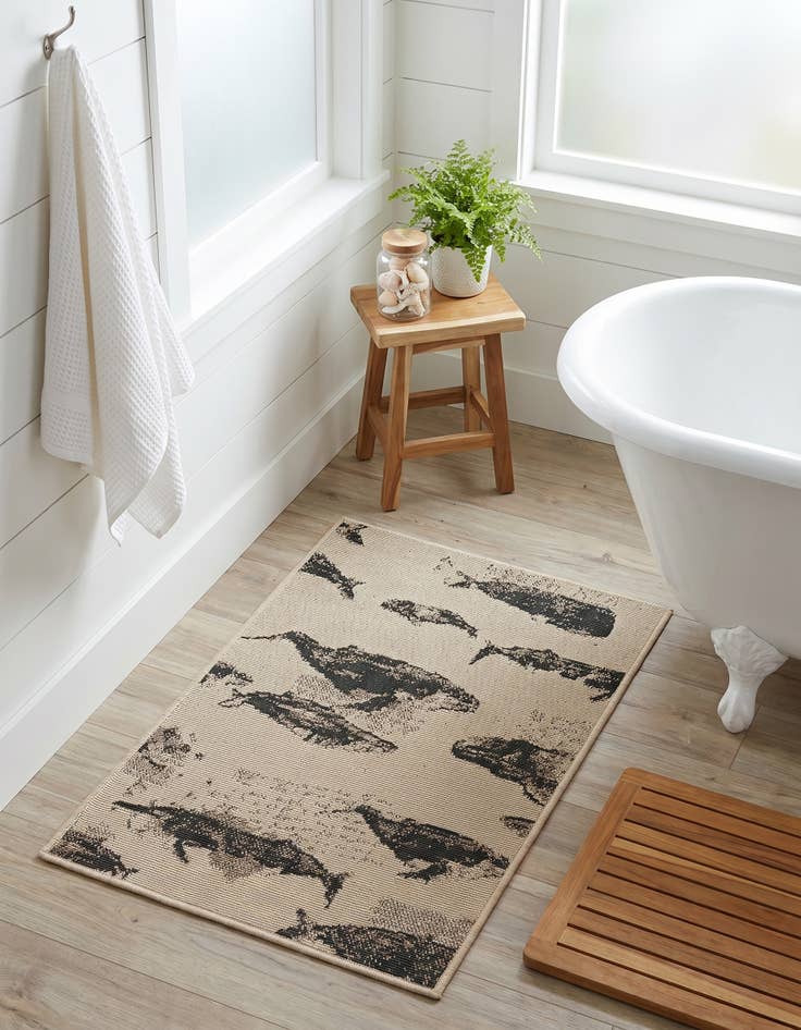 Detail image of 2' x 3' Easy-Clean Coastal Indoor / Outdoor Rug