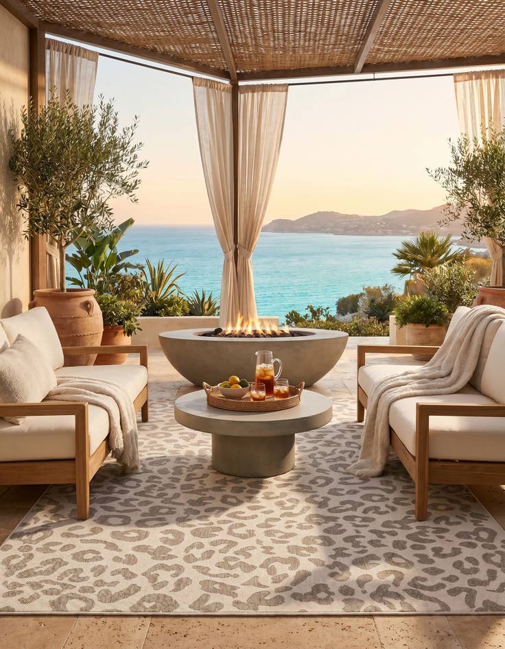 Detail image of 7' 10 x 11' Easy-Clean Safari Indoor / Outdoor Rug