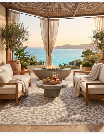 7' 10 x 11' Easy-Clean Safari Indoor / Outdoor Rug