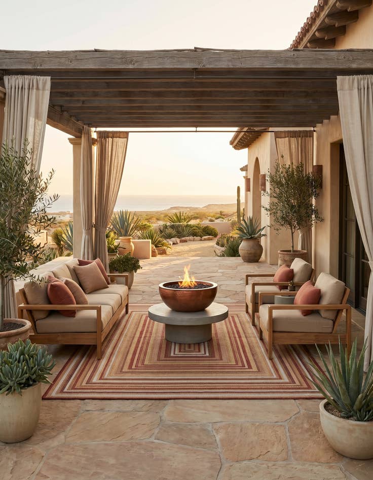 Detail image of 7' 10 x 10' Easy-Clean Baja Indoor / Outdoor Rug