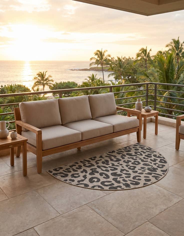 Detail image of 3' x 6' Easy-Clean Safari Indoor / Outdoor Hearth Rug