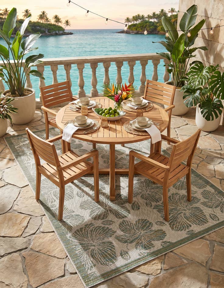 Detail image of 5' 3 x 8' Easy-Clean Baja Indoor / Outdoor Rug