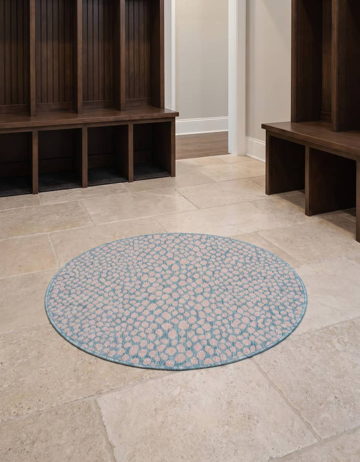 Detail image of 3' x 3' Easy-Clean Jill Zarin Cape Town Indoor / Outdoor Round Rug