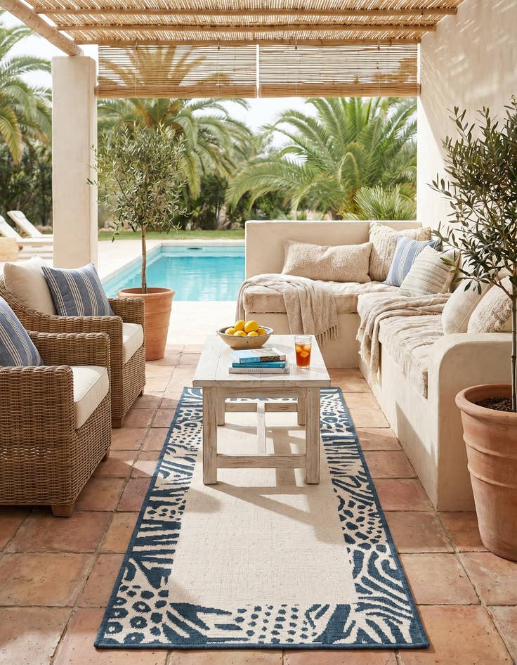 Detail image of 2' x 5' Easy-Clean Safari Indoor / Outdoor Runner Rug