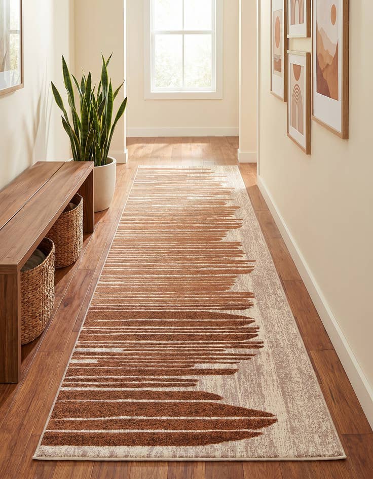 Detail image of 2' 7 x 10' Easy-Clean Modern Indoor / Outdoor Runner Rug