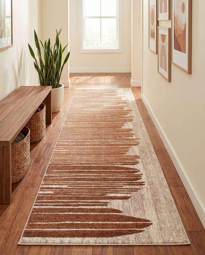 2' 7 x 10' Easy-Clean Modern Indoor / Outdoor Runner Rug