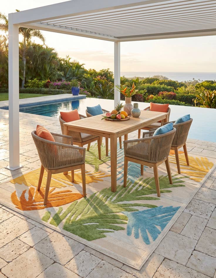 Detail image of 7' x 10' Easy-Clean Aruba Indoor / Outdoor Rug