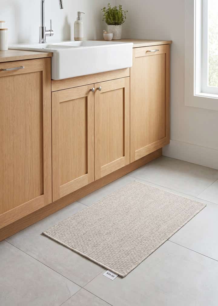 2' x 3' Easy-Clean Solid Indoor / Outdoor Rug