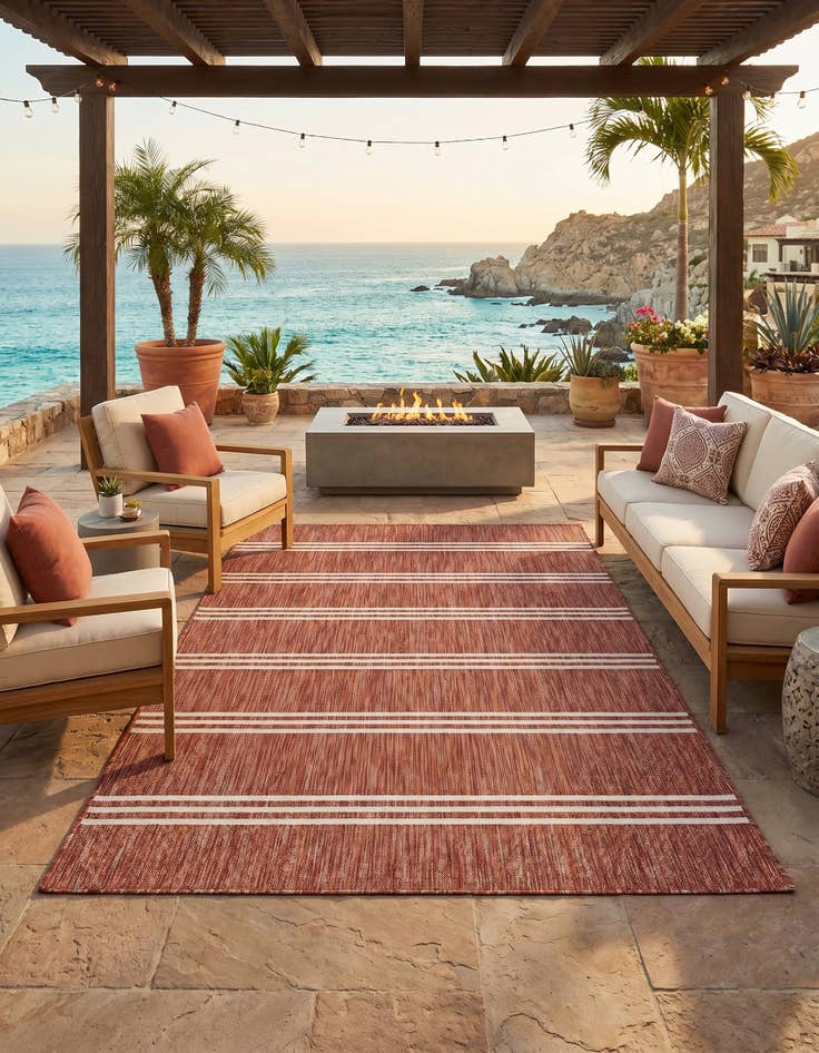 Detail image of 5' 3 x 8' Easy-Clean Jill Zarin Anguilla Indoor / Outdoor Rug
