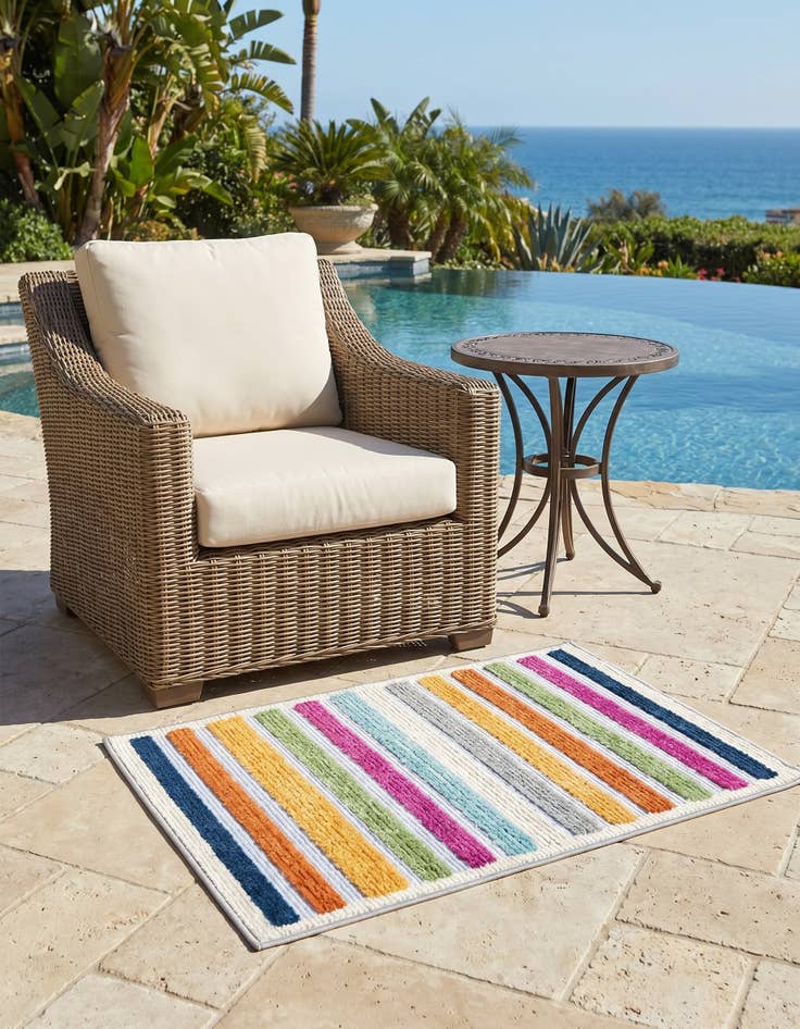 Detail image of 2' x 3' Easy-Clean Aruba Indoor / Outdoor Rug