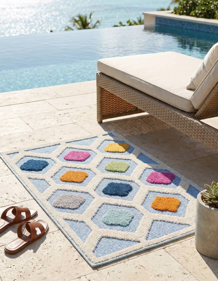 Detail image of 2' x 3' Easy-Clean Aruba Indoor / Outdoor Rug