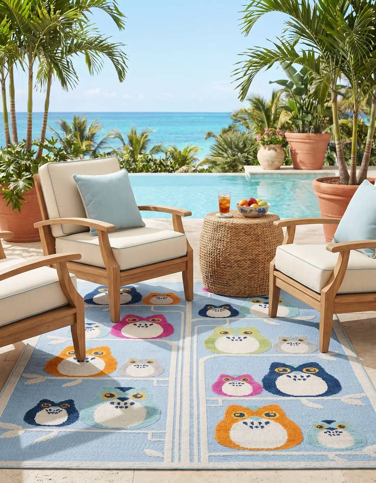 Detail image of 5' 3 x 7' 7 Easy-Clean Indoor / Outdoor Rug