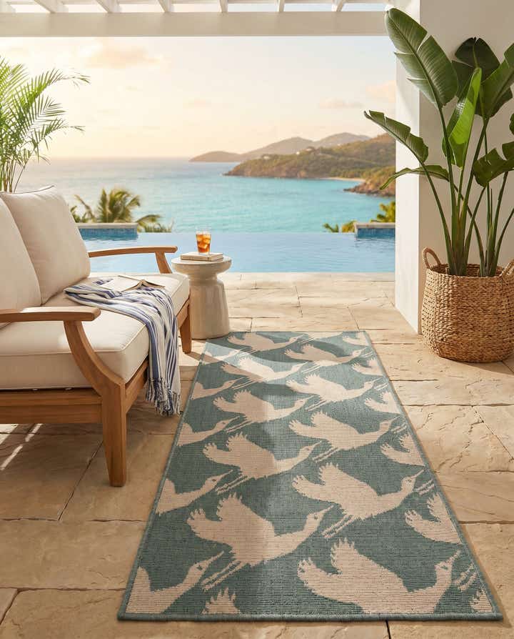 2' x 5' Easy-Clean Coastal Indoor / Outdoor Runner Rug