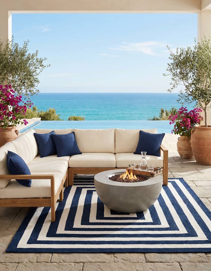 Detail image of 7' 10 x 10' Easy-Clean Eco Verse Washable Indoor / Outdoor Rug