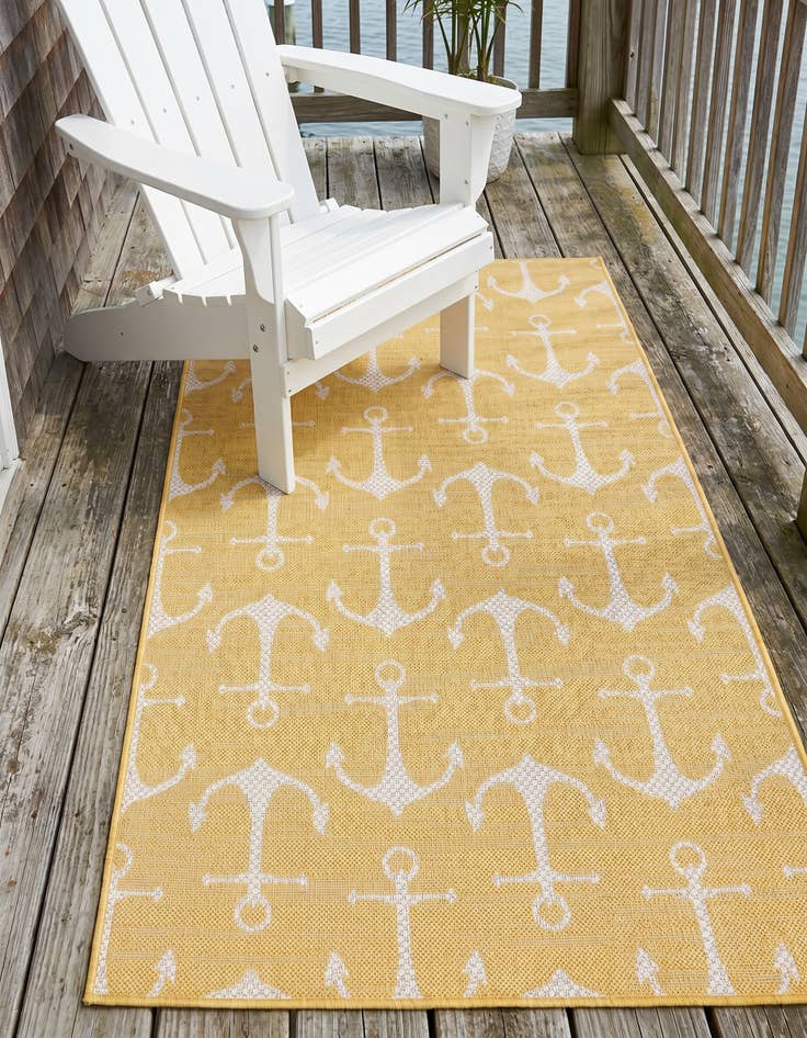 Detail image of 3' x 5' 3 Easy-Clean Coastal Indoor / Outdoor Rug