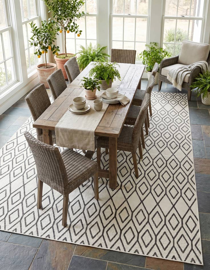 Detail image of 9' x 12' Easy-Clean Jill Zarin Turks and Caicos Indoor / Outdoor Rug