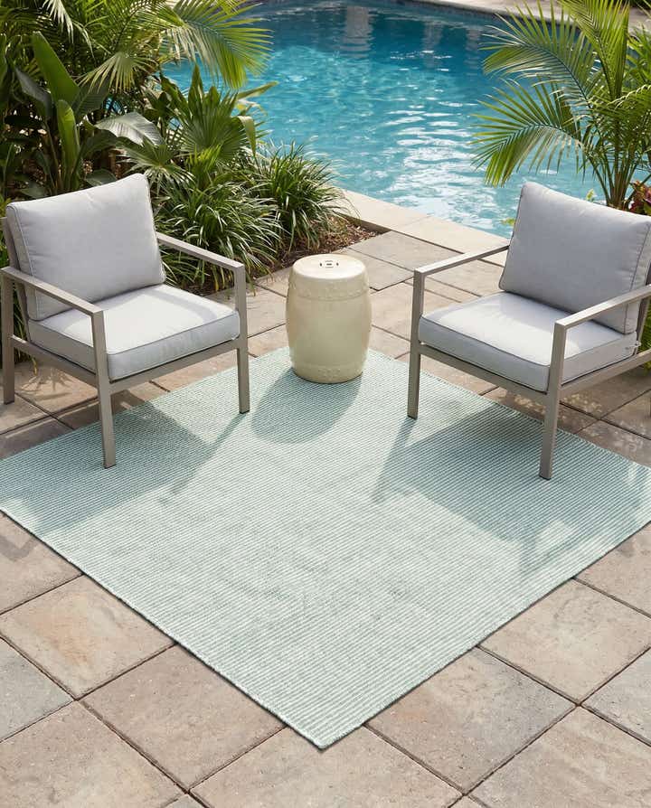 5' 1 x 5' 1 Easy-Clean Jill Zarin Palm Springs Indoor / Outdoor Square Rug