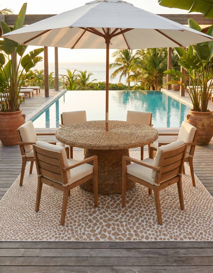 Detail image of 10' 8 x 10' 8 Easy-Clean Jill Zarin Cape Town Indoor / Outdoor Square Rug