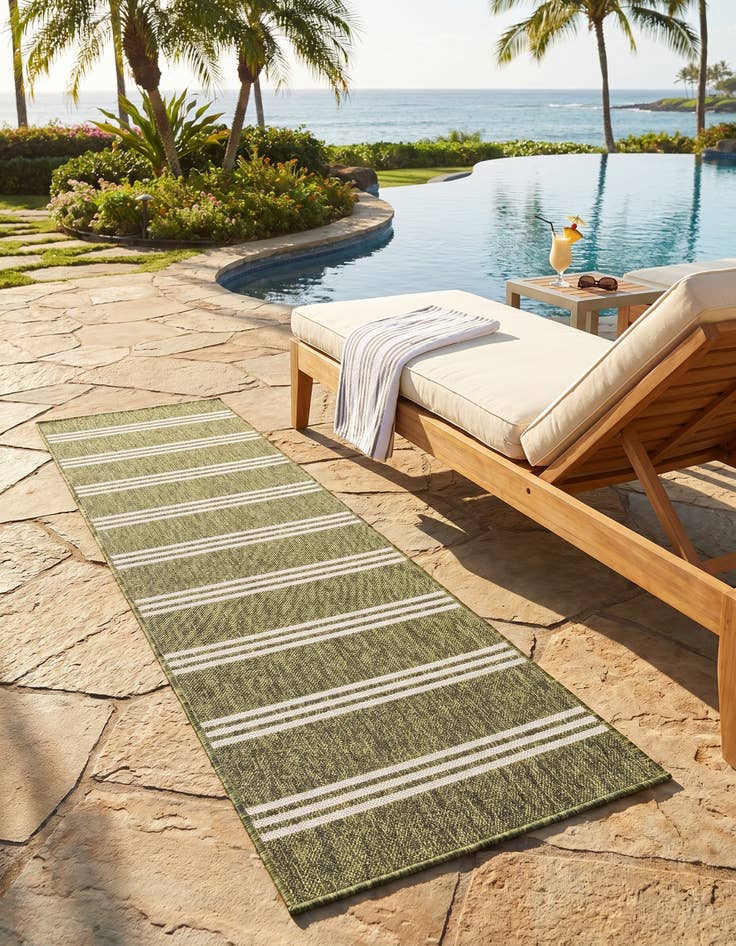 Detail image of 2' x 6' Easy-Clean Jill Zarin Anguilla Indoor / Outdoor Runner Rug