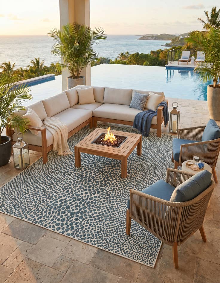 Detail image of 9' x 12' Easy-Clean Jill Zarin Cape Town Indoor / Outdoor Rug