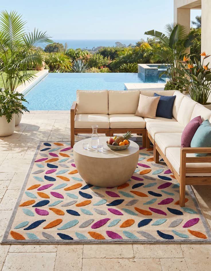 Detail image of 7' x 10' Easy-Clean Aruba Indoor / Outdoor Rug