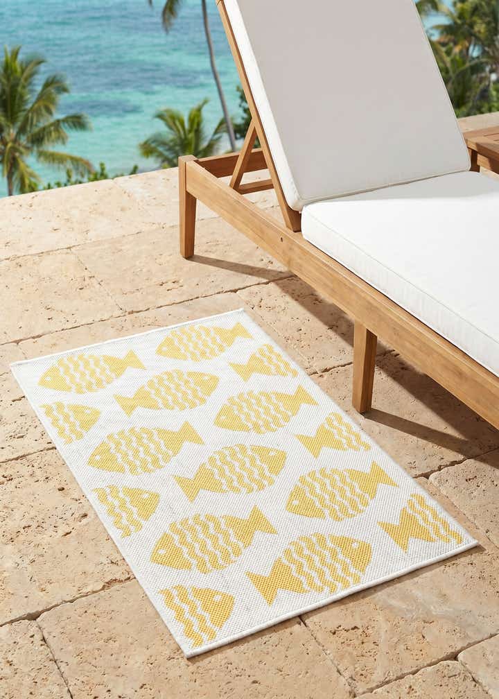 2' x 3' 1 Easy-Clean Coastal Indoor / Outdoor Rug
