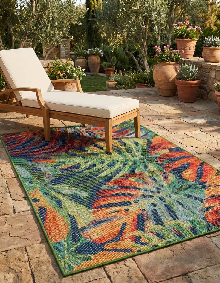 Detail image of 4' 1 x 6' 1 Easy-Clean Baja Indoor / Outdoor Rug