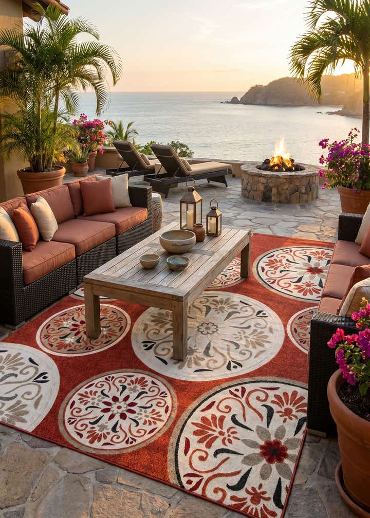 10' x 14' 1 Easy-Clean Modern Indoor / Outdoor Rug
