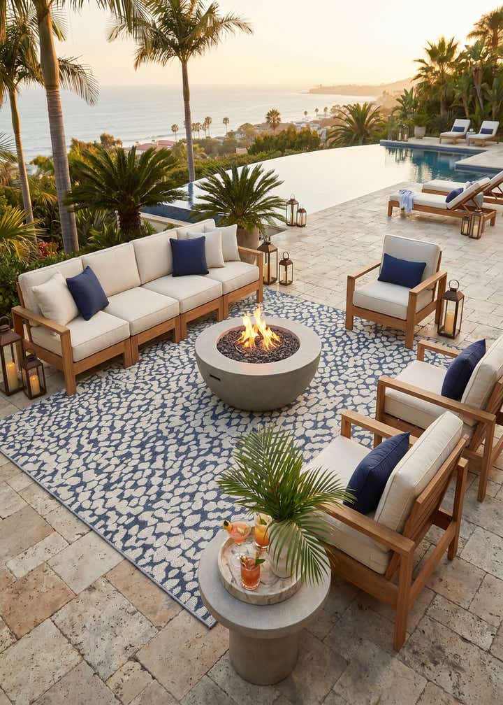 10' x 14' 1 Easy-Clean Safari Indoor / Outdoor Rug