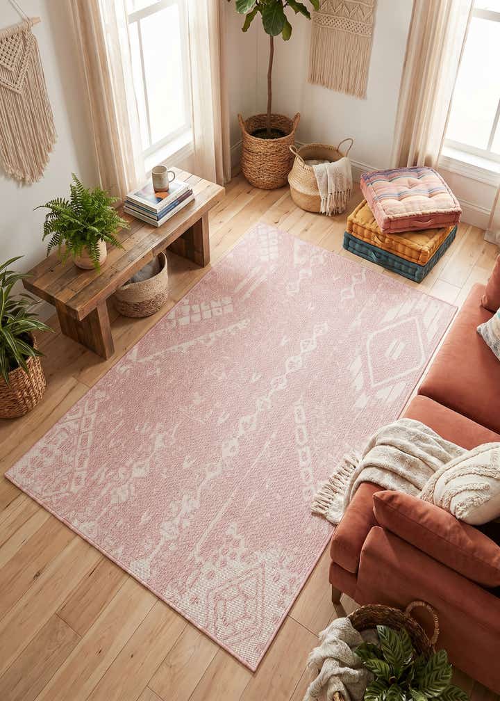 4' x 6' Easy-Clean Bohemian Indoor / Outdoor Rug