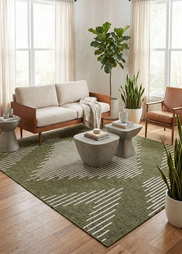 10' x 13' Easy-Clean Modern Indoor / Outdoor Rug