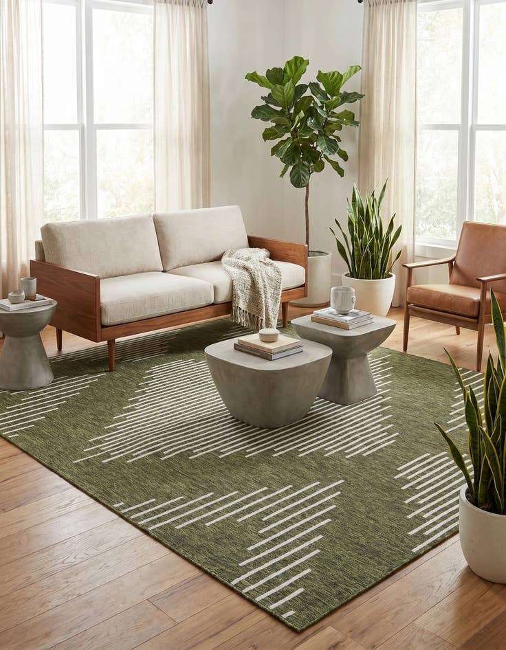 Detail image of 10' x 13' Easy-Clean Modern Indoor / Outdoor Rug