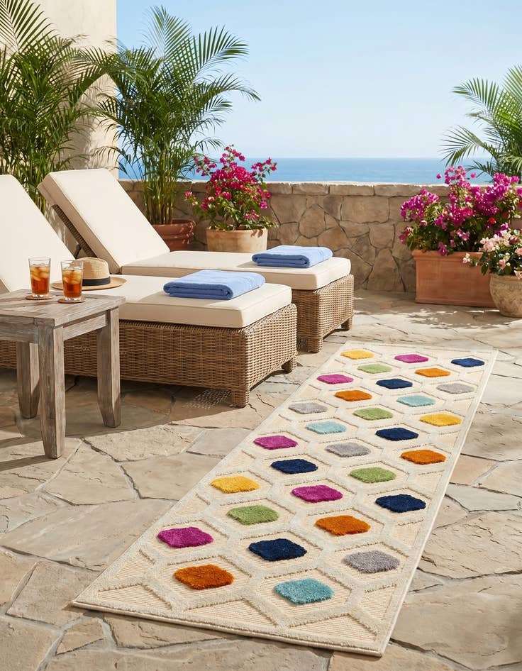 Detail image of 2' x 8' Easy-Clean Aruba Indoor / Outdoor Runner Rug